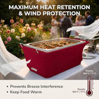 4-Pack Chafer Wind Guard | Chafer Stand Cover for Chaffing Buffet Decorative Food Warmer, Flame Retardant, alternate view 5
