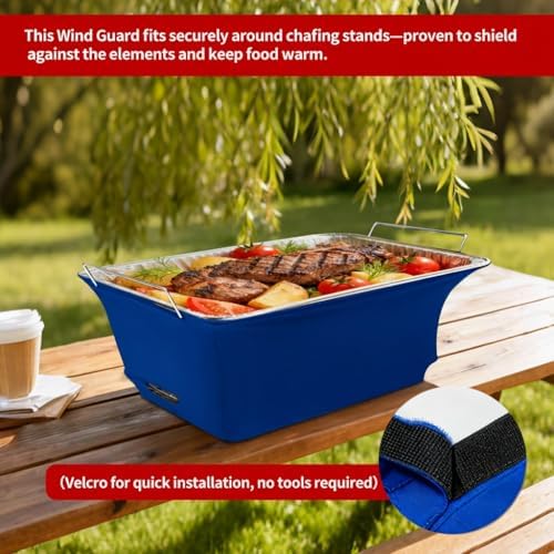 4-PACK Chafer Wind Guard, Chafing Dish Wind Guard, Chaffing Buffet Decorative Food Warmer, Flame Retardant, alternate view 5