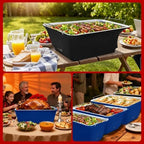 4-PACK Chafer Wind Guard, Chafing Dish Wind Guard, Chaffing Buffet Decorative Food Warmer, Flame Retardant, alternate view 6
