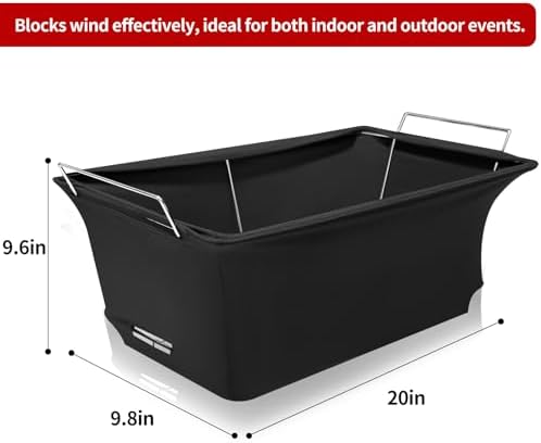 4-PACK Chafer Wind Guard, Chafing Dish Wind Guard, Chaffing Buffet Decorative Food Warmer, Flame Retardant, alternate view 2