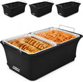 4 Pack Chafer Wind Guard Covers for Chafing Dish Wire Racks, Stretch Fabric Buffet Warmer Stand Covers