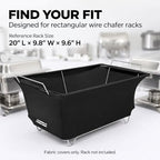 4 Pack Chafer Wind Guard Covers for Chafing Dish Wire Racks, Stretch Fabric Buffet Warmer Stand Covers, alternate view 3