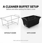 4 Pack Chafer Wind Guard Covers for Chafing Dish Wire Racks, Stretch Fabric Buffet Warmer Stand Covers, alternate view 4