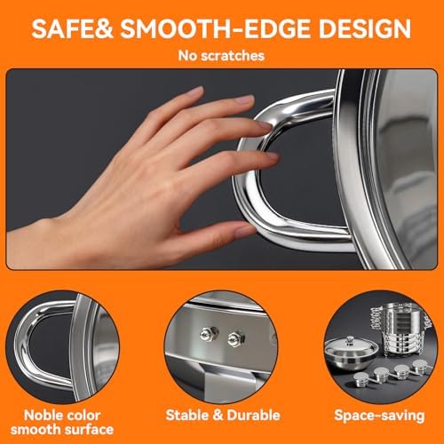 4-Pack Chafing Dishes for Buffet,6QT 304 Stainless Steel Round Chafing Dish Buffet Set - Complete Food Warmers, alternate