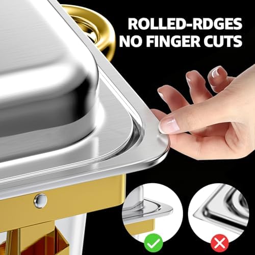 4 Pack Chafing Dishes for Buffet 8QT Chafing Dish Buffet Set, alternate view 4