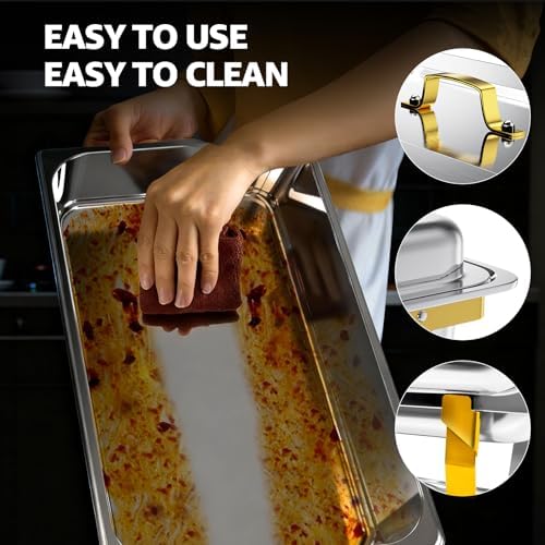 4 Pack Chafing Dishes for Buffet 8QT Chafing Dish Buffet Set, alternate view 5