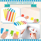 4 Pack Circus Awning Decoration Carnival Rainbow Cardboard Awning, alternate view 3