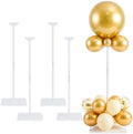 4 Pack Clear Acrylic Balloon Stands for Table, Adjustable Height 11.8/23.6 Inch, Reusable Balloon Centerpieces