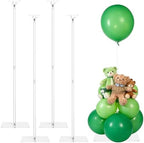 4 Pack Clear Acrylic Balloon Stands for Table, Reusable 23.6 Inch, Balloon Stick with Base Centerpieces Holders