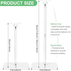 4 Pack Clear Acrylic Balloon Stands for Table, Reusable 23.6 Inch, Balloon Stick with Base Centerpieces Holders, alternate