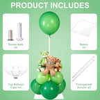 4 Pack Clear Acrylic Balloon Stands for Table, Reusable 23.6 Inch, Balloon Stick with Base Centerpieces Holders, alternate