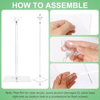 4 Pack Clear Acrylic Balloon Stands for Table, Reusable 23.6 Inch, Balloon Stick with Base Centerpieces Holders, alternate