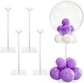 4 Pack Clear Acrylic Tabletop Balloon Stand Kit in 4 Pack 15.75 inch in Clear