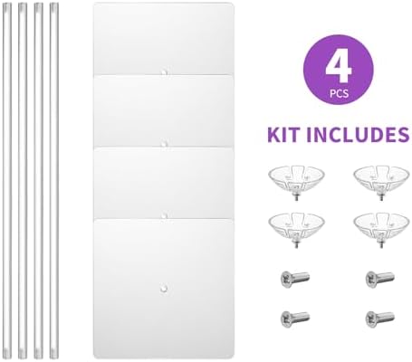 4 Pack Clear Acrylic Tabletop Balloon Stand Kit in 4 Pack 15.75 inch in Clear, alternate view 5