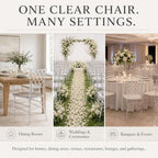 4 Pack Clear Dining Chairs, Modern Polycarbonate Side Chair for Banquet wed, alternate view 5