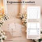 4 Pack Clear Dining Chairs, Modern Polycarbonate Side Chair for Banquet wed, alternate view 7