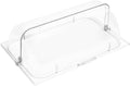 4 Pack Clear Roll Top Food Proof Cover, Rectangular Chafing Dish Cover, Roll Top Bakery Pan Plastic Clear