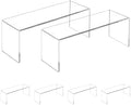4 Pack Clear Shelf Risers, Display Stands 12.4L x 4W x 4.6H in in transparent