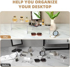 4 Pack Clear Shelf Risers, Display Stands 12.4L x 4W x 4.6H in in transparent, alternate view 3