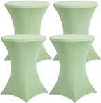 4 Pack Cocktail Tablecloth Bar Top Table Covers Round Sage Green in Sage Green