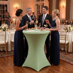 4 Pack Cocktail Tablecloth Bar Top Table Covers Round Sage Green in Sage Green, alternate view 2