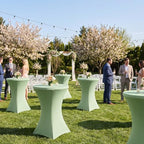4 Pack Cocktail Tablecloth Bar Top Table Covers Round Sage Green in Sage Green, alternate view 7