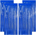 4 Pack Dark Blue Foil Curtain Streamer Decorations