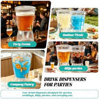 4 Pack Drink Dispenser for Parties 1.6 Gallon, Large 6L Plastic Water Dispenser, Juice Beverage Dispensers for, alternate