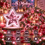 4 Pack Fairy Lights Battery Operated Twinkle Lights Remote Pink in Pink, alternate view 2