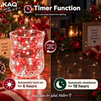 4 Pack Fairy Lights Battery Operated Twinkle Lights Remote Red Cool White in Red and White, alternate view 3