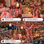 4 Pack Fairy Lights Battery Operated Twinkle Lights Remote Red Cool White in Red and White, alternate view 4