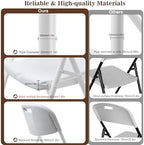4 Pack Folding Chair, 600 lb Weight Capacity, Indoor/Outdoor Heavy Duty Foldable Chairs for Restaurants, alternate view 5
