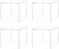 4 Pack Food Riser for Buffet Table Clear Acrylic Square Box 4" Display Stand Hollow Bottom No Lid for Catering