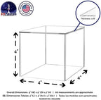 4 Pack Food Riser for Buffet Table Clear Acrylic Square Box 4" Display Stand Hollow Bottom No Lid for Catering, alternate