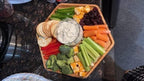 4 Pack Food Trays for Party Large One with Handle in 2hexagon+1square, alternate view 6
