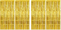 4 Pack Gold Fringe Curtain Backdrop Tinsel Streamers Birthday Party Decorations Christmas Photo Booth Backdrop