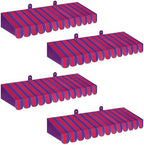 4 Pack Halloween Awning Decoration for Circus, Purple and Red