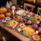 4 Pack Halloween Serving Trays 13x10 Inch Witch Ghost Boo Party in 13 x 10 Inch in Multicolor, alternate view 2
