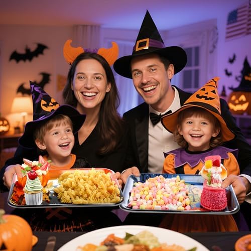 4 Pack Halloween Serving Trays 13x10 Inch Witch Ghost Boo Party in 13 x 10 Inch in Multicolor, alternate view 6
