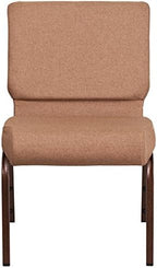 4 Pack HERCULES Series 21''W Stacking Church Chair in Caramel Fabric - Copper Vein Frame, alternate view 5