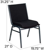 4 Pack HERCULES Series Heavy Duty Black Dot Fabric Stack Chair, alternate view 3