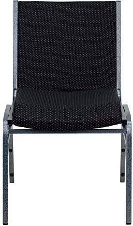 4 Pack HERCULES Series Heavy Duty Black Dot Fabric Stack Chair, alternate view 4