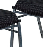 4 Pack HERCULES Series Heavy Duty Black Dot Fabric Stack Chair, alternate view 5