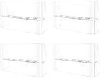 4 Pack Ice Cream Cone Holder 5 Slot Clear Acrylic Countertop Dessert Display with Sneeze Guard for Restaurants