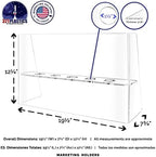 4 Pack Ice Cream Cone Holder 5 Slot Clear Acrylic Countertop Dessert Display with Sneeze Guard for Restaurants, alternate