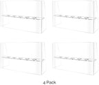 4 Pack Ice Cream Cone Holder 5 Slot Clear Acrylic Countertop Dessert Display with Sneeze Guard for Restaurants, alternate