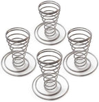 4 Pack Ice Cream Cone Holders, Stainless Steel Spiral Waffle Display Stands with Round Base for Sugar Cones