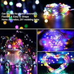 4 Pack LED Fairy Lights Battery Operated 20FT 60 LEDs Silver Wire String Lights Twinkle Lights Starry Fairy, alternate view 3