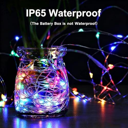 4 Pack LED Fairy Lights Battery Operated 20FT 60 LEDs Silver Wire String Lights Twinkle Lights Starry Fairy, alternate view 4