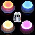4 Pack LED Under Table Lights for Parties - RGB Event Lighting for Weddings Floor, Remote Control Uplighting for